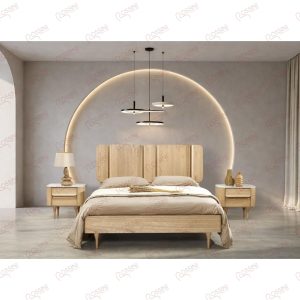 Scandinavian Solid Wood Bedframe & Side Table