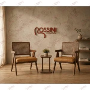 Mid-Century Modern Cane Accent Chair