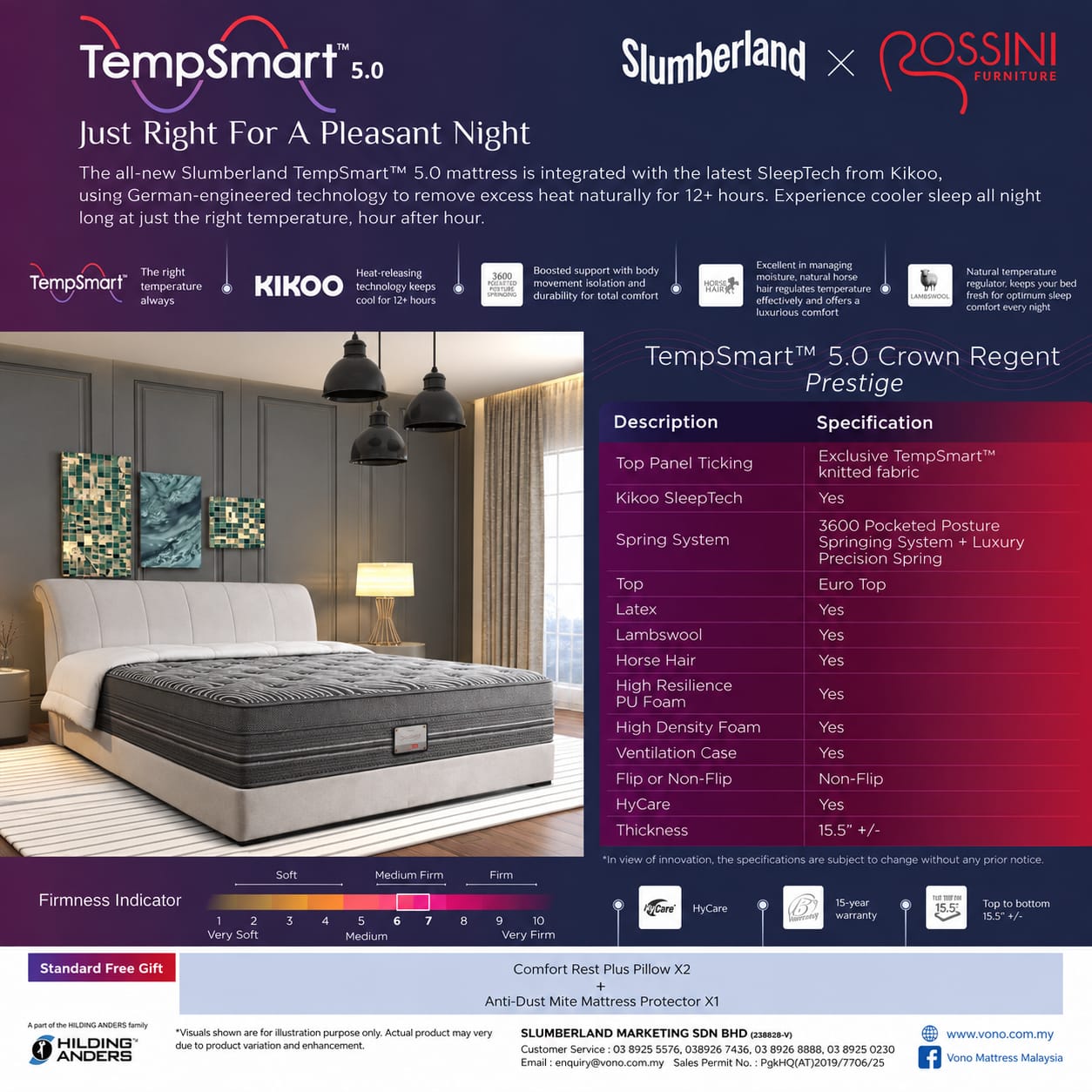 Slumberland TempSmart™ 5.0 Crown Regent