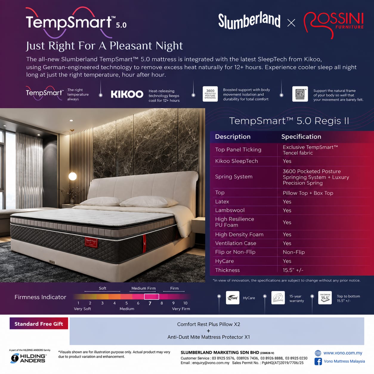 Slumberland TempSmart™ 5.0 Regis II
