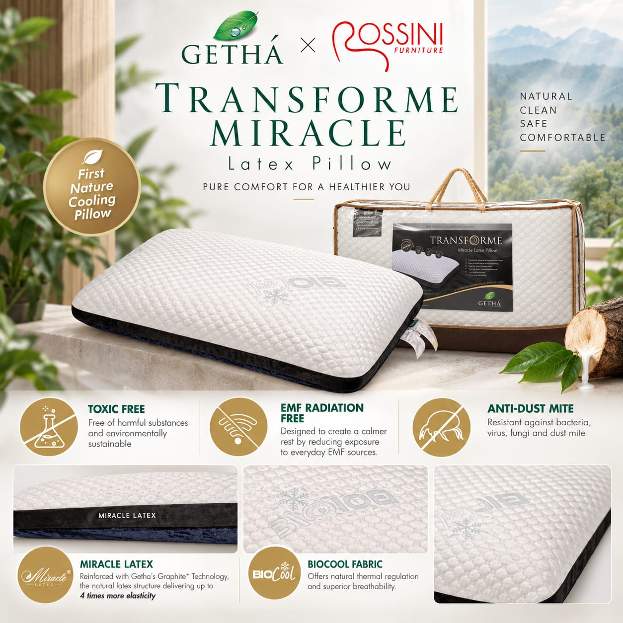 Getha Transforme Miracle Latex Pillow