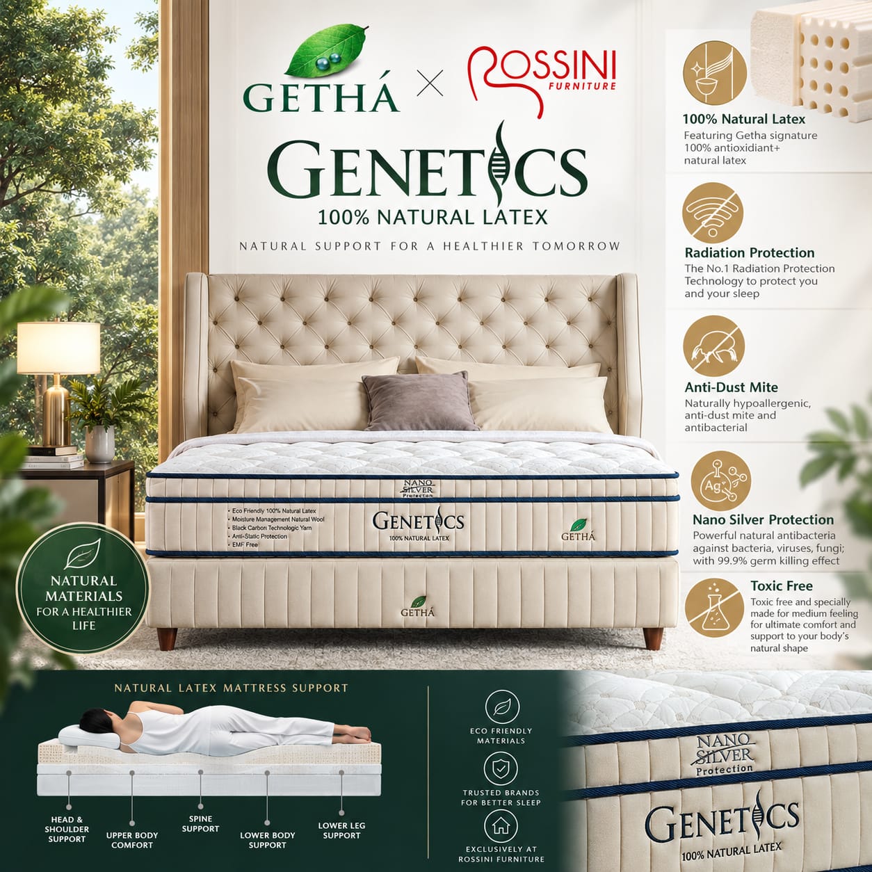 Getha Genetics 100% Latex Mattress