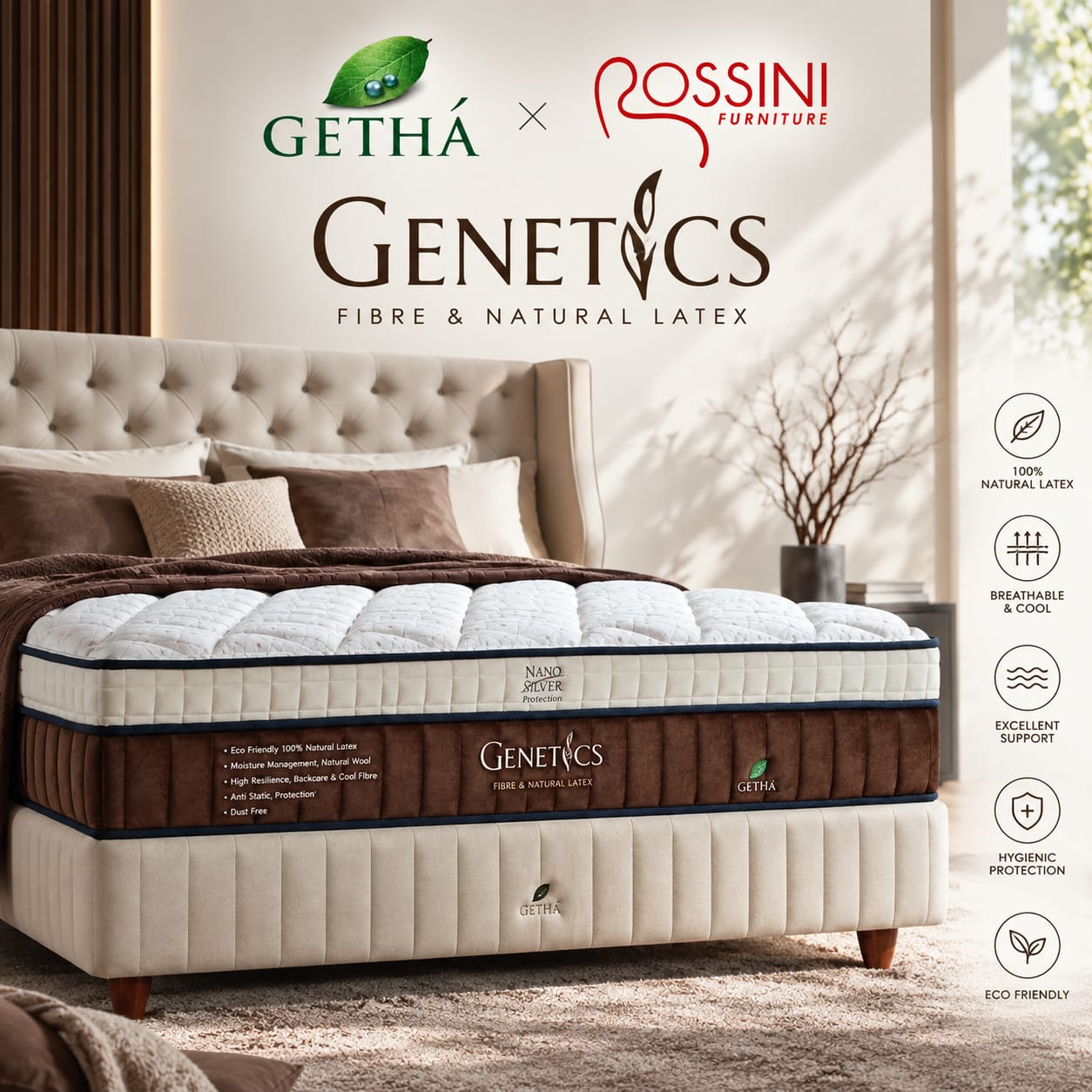 Getha Genetics Fibre And Natural Latex Mattress