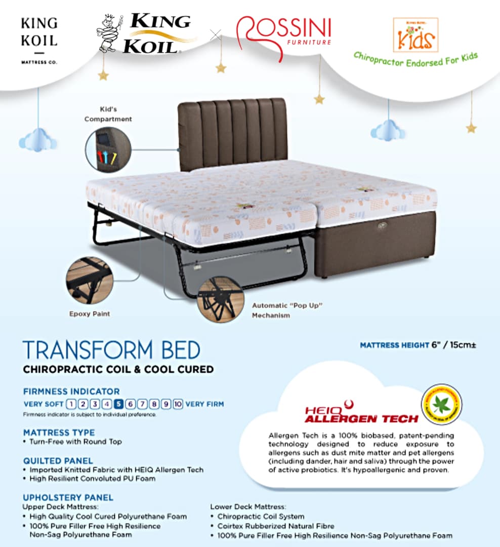 KingKoil Transform Bed 5in1